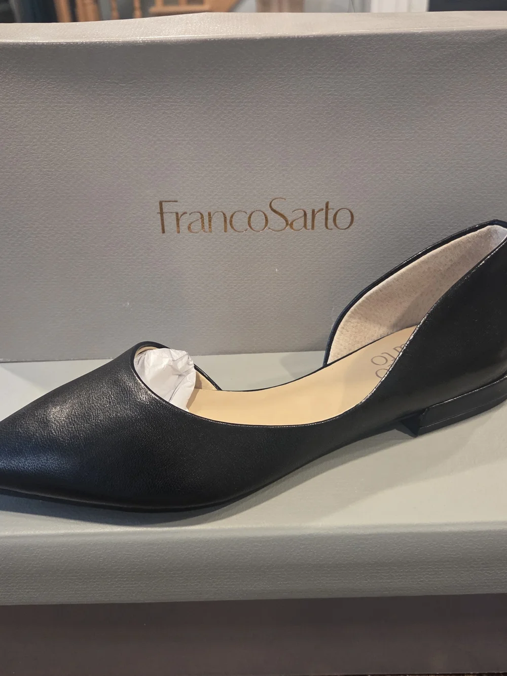 Franco Sarto Black Pointed Toe Neiman Size 6